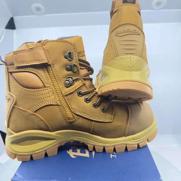 NEW Blundstone Rotoflex Ankle Zip/Lace Composite Safety Boot Wheat Size 6 - Picture 3 of 7